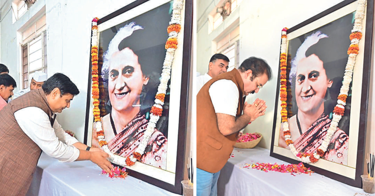 State Cong leaders pay tribute to Indira Gandhi